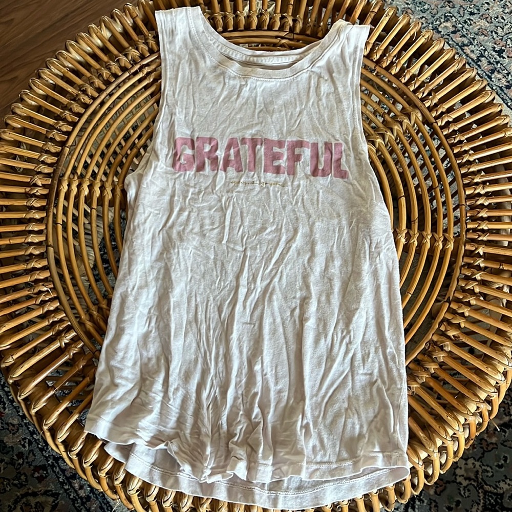Spiritual Gangster Grateful baby pink tank, small